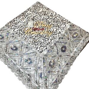 Elegant Silver Sequin Scarf